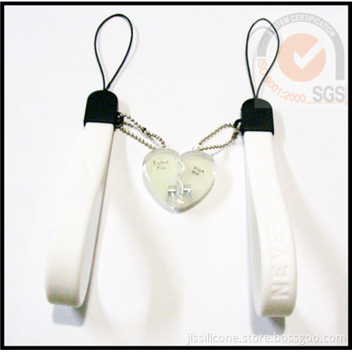 Fashional Silicone Phone Strap In White Color